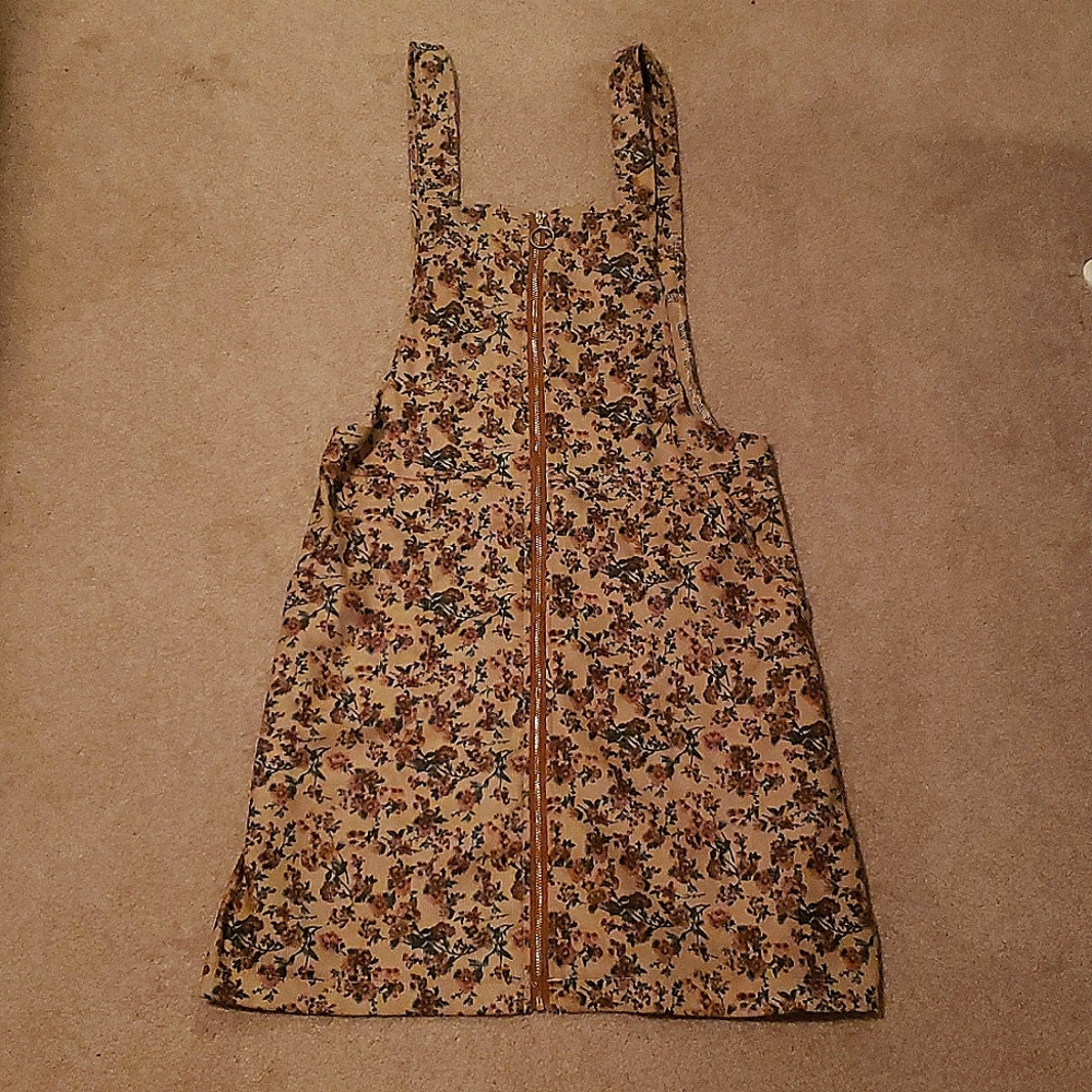 Shein: corduroy, floral dress